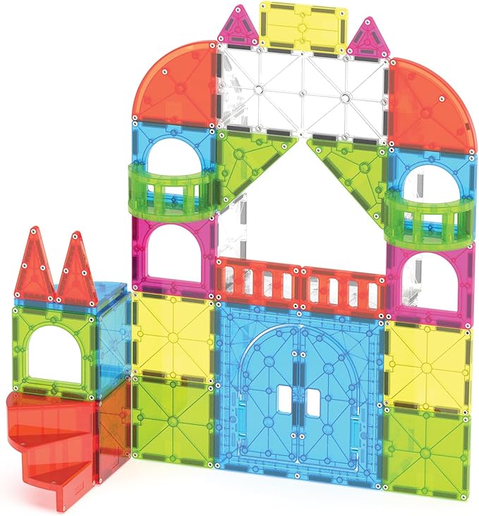 MAGNA-TILES City Center 110-Piece Magnetic Construction Set, The Original Magnetic Building Brand