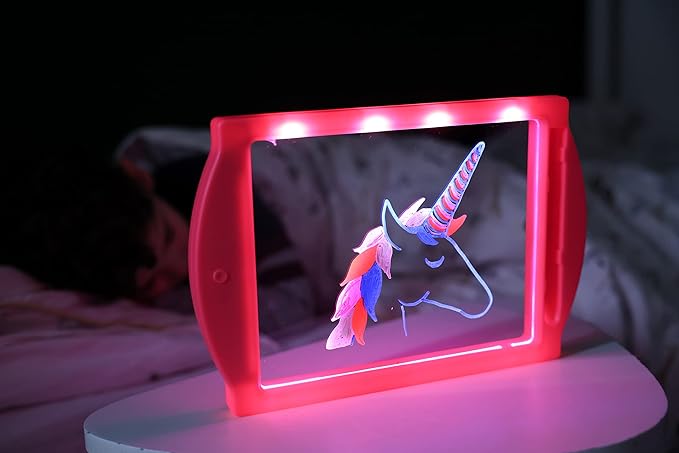Marvin's Magic - Glow Art - LED Doodle Board for Children - Light Up Drawing Pad, with Glow in The Dark Colouring Pens - Battery Powered Magic Drawing Tablet - Light Up Tracing Pad Suitable for 5+