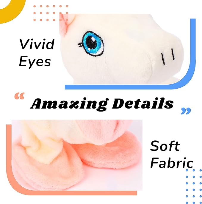 Hopearl Talking Unicorn Repeats What You Say Walking Electric Interactive Animated Toy Speaking Plush Buddy Gifts for Toddlers Birthday, 9.5''