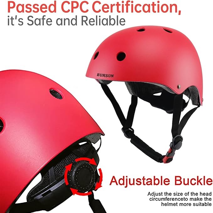 Kids Bike Helmet Set, Adjustable Toddler Helmet for Ages 2-8 Kids with Knee, Elbow & Wrist Pads | Multi-Sport Helmet for Skateboard Cycling Scooter Rollerblading