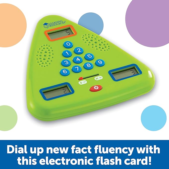 Learning Resources Minute Math Electronic Flash Card - Classroom Must Haves, Homeschool Supplies, Math Manipulatives, Multiplication Chart, Educational Toys for Toddlers, Back to School