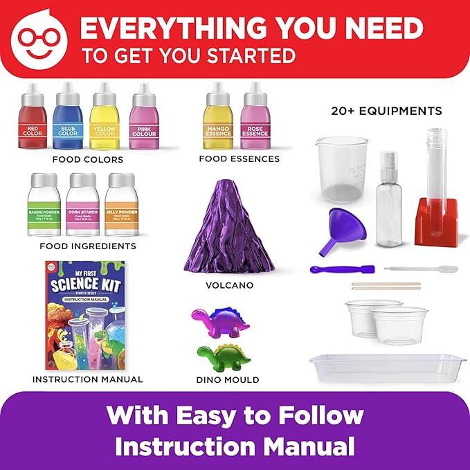 Doctor Jupiter My First Science Kit for Kids Ages 4-5-6-7-8 | Christmas, Birthday Gift Ideas for 4+ Year Old Boys & Girls | Toy Stem Kit with 50+ Experiments | Learning & Educational Projects