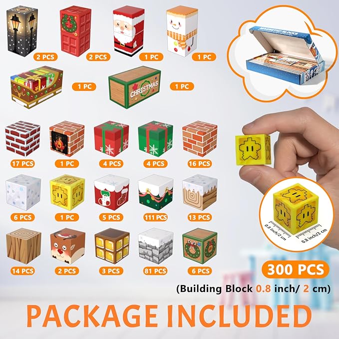 Vdealen 300 PCS Magnetic Blocks-Magnetic Building Blocks, Stacking Magnetic Cubes Toy for Kids, STEM Montessori Sensory Toys for Boys and Girls Age 3 4 5 6 7 8 9 10 11 12 Christmas Birthday Gift