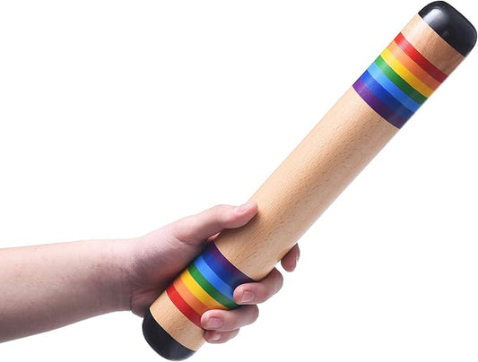 TDOCK 13.8 Inch Rain Stick, Wooden Rain Maker Rattle Shaker Rainfall Tube, Musical Sensory Auditory Development Instrument for Babies, Toddlers and Kids