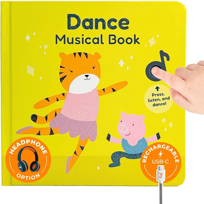 Cali's Books Dance to Classical Music Book Toddlers 1-3 Years Old - Nursery Rhymes Musical Book, Headphone Jack, Interactive Baby Sound Book, Singing Toy Children Girls, Learning Song Toy Toddler Boys