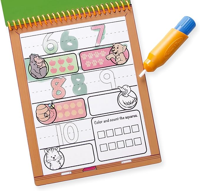 Melissa & Doug On The Go Water Wow! Reusable Water-Reveal Activity Pad - Numbers - FSC Certified