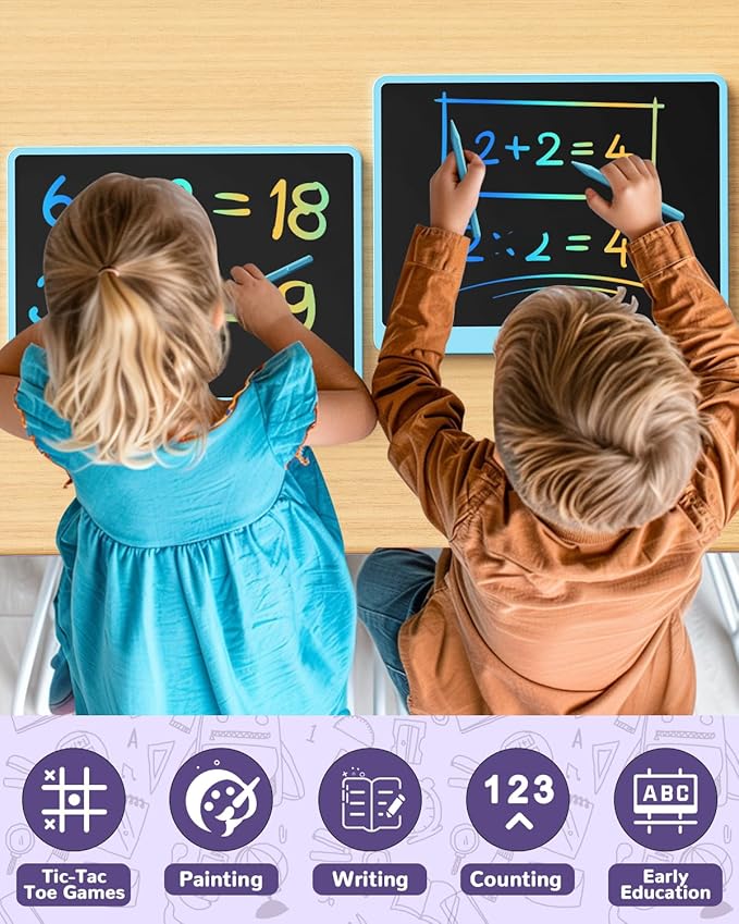 ORSEN LCD Writing Tablet 16 inch - Kids Doodle Board Colorful Drawing Pad Toys for Ages 3-12 Girls Boys Toddler Birthday Gifts, Blue