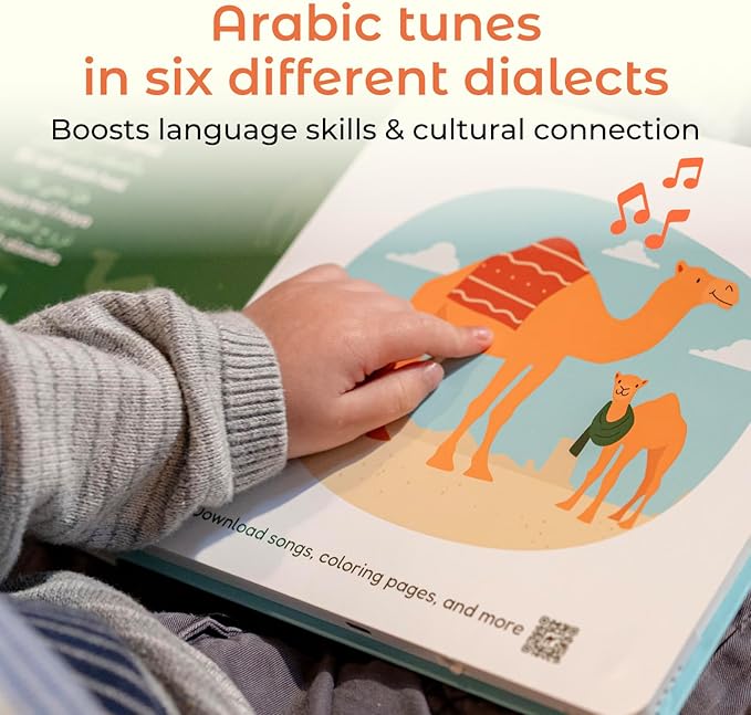 Calis Books Bilingual Nursery Rhymes Sound Book Babies and Toddlers. Interactive Musical Book for Children 1-3 and 2-4 (Arabic Nursery Rhymes)