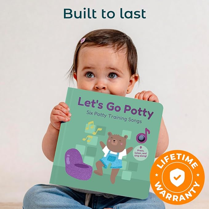 Cali's Books Potty Training Book Toddlers 1-3 - Musical Kids Books, Interactive Baby Sound Book, Headphone Jack, Educational Song Learning Toys, Singing Music Toy Babies, Toddler Resources Activities