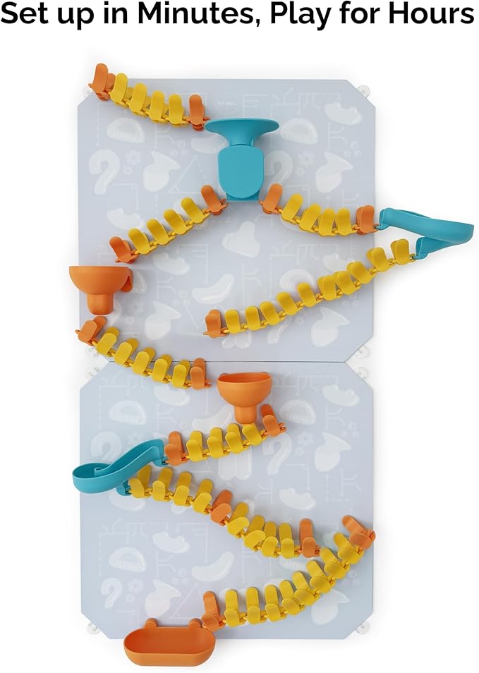Oribel VertiPlay Magnetic Marble Run | Builder Set STEM Toy | Creative Free Play Construction Kit for Kids | Works on Fridges, Lockers & Metal Surfaces | Builder Set (75) (Explorer Set)