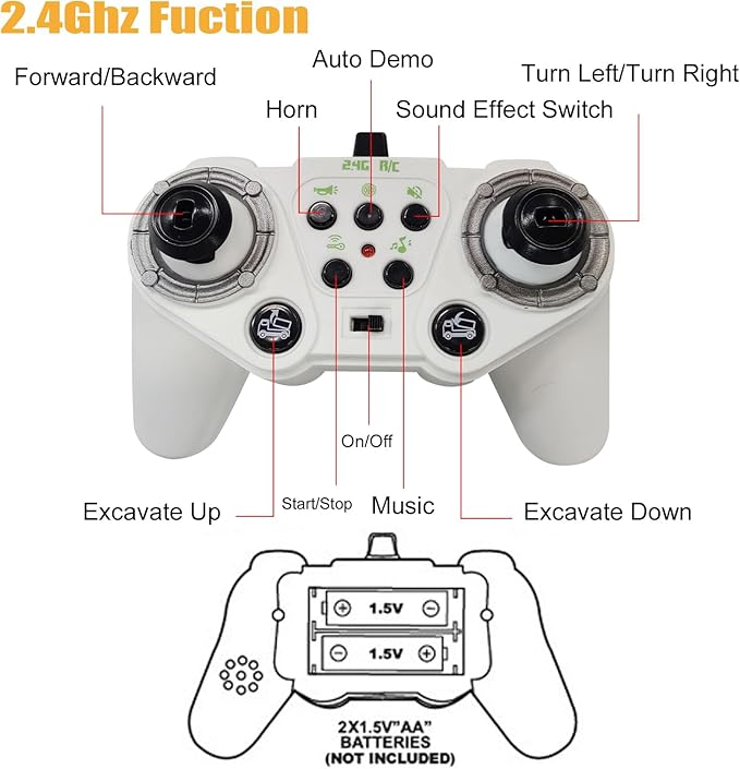 Remote Control Dump Truck Toy Construction Vehicle with Metal Bed 11CH Alloy RC Dump Truck for Teens Outdoor Sand Digger, Realistic Construction Toys Gift