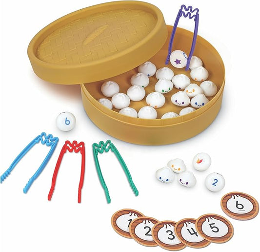 Learning Resources Dumpling Dash Fine Motor Math Game - Montessori Counting Toys, Board Game, Play Food, Homeschool, Fine Motor Skills, Homeschool Preschool