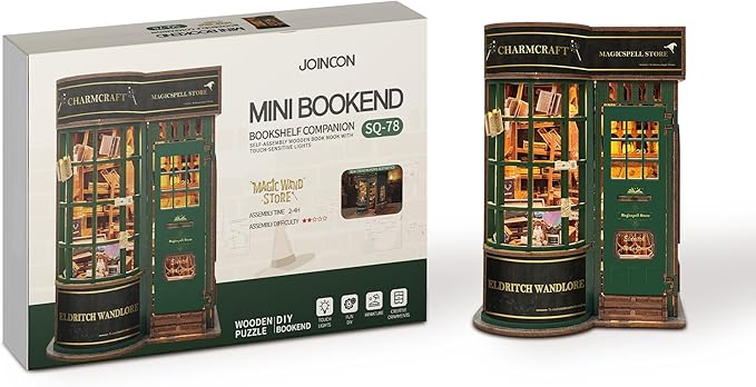 DIY Dollhouse Kit, Victorian Style Miniature Store with LED Lights,Wooden Charmcraft Magical Wand Shop，Personalized Customized Gift