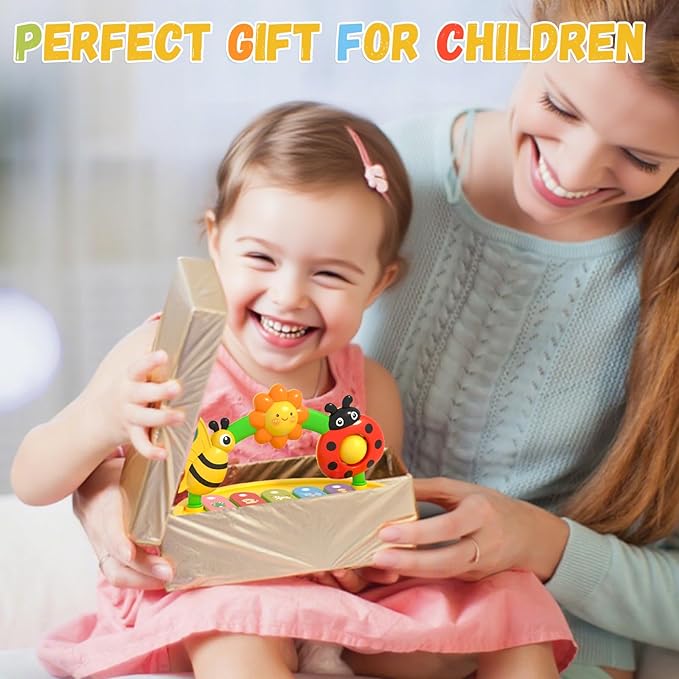 Musical Baby Piano Toy - Multifunctional Interactive Insect Piano Keyboard for 6 9 12 18 Month, STEM Educational Learning Toys for Boys Girls Age 3 4 5 6, Birthday Gift for Toddlers 1-3 Year