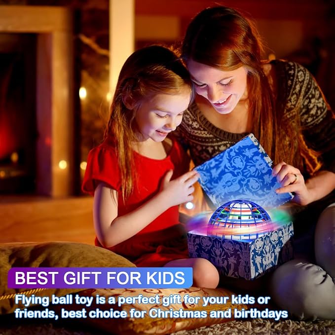 Flying Orb Ball Toy 2025 Upgraded,Cosmic Globe Boomerang Hover Ball Galactic Fidget Spinner Outdoor Toys, Hand Drone Orbit, Cool Toys Gift for 6 7 8 9 10+ Year Old Boys Girls Teens (Red)