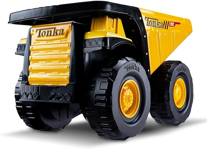 Tonka Steel Classics Toughest Mighty Dump Truck - Made with Steel & Sturdy Plastic, Large Yellow Toy Construction Truck, Boys and Girls, Kids, Toddlers, Ages 3+