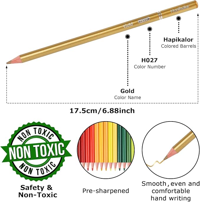 Hapikalor 72 Colored Pencils for Adult Coloring Books, Professional Coloring Pencils Set, Art Supplies for Drawing, Sketching, Gifts for Teens