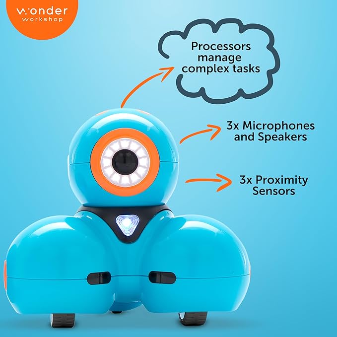 Wonder Workshop Dash Robot - Coding Robots for Kids 6+ - Voice Activated STEM Robot Toys - Interactive, Educational & Programmable