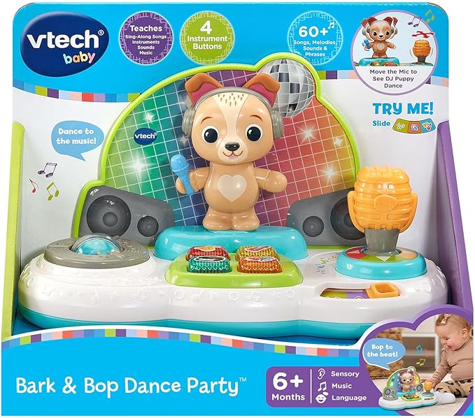 VTech Bark and Bop Dance Party Musical DJ Puppy Toy