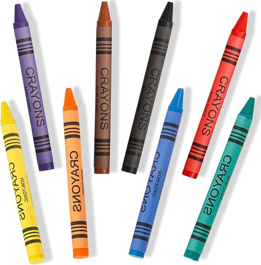 100 Sets Crayons Bulk,8 Assorted Colors Bulk Crayons,Crayon Party Favors for Parties, Restaurants, Family, School Supplies,Classrooms(100 Sets of 8-Packs in a Box (800 total bulk Crayon)