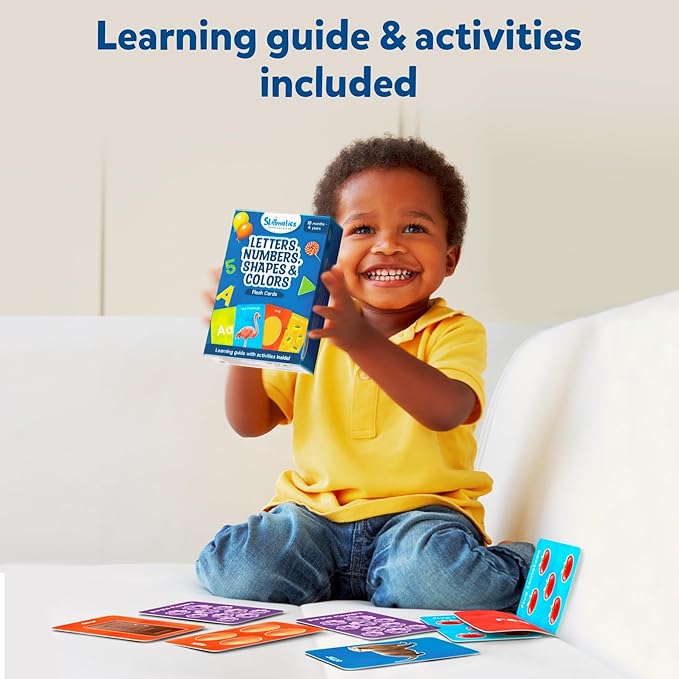 Skillmatics Thick Flash Cards for Toddlers - Letters, Numbers, Shapes & Colors, Learning Aids, Christmas Stocking Stuffers, Montessori Toys, Preschool Activities, Gifts for Kids Ages 1, 2, 3, 4 Years