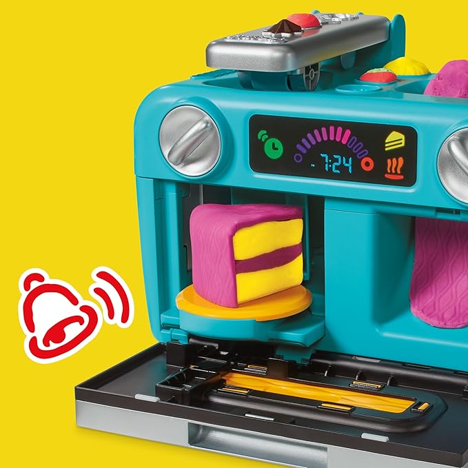 Play-Doh Super Slice Cake Playset, Toy Oven with Play Kitchen Accessories & 11 Modeling Compound Cans, Kids Arts & Crafts,, Ages 3+