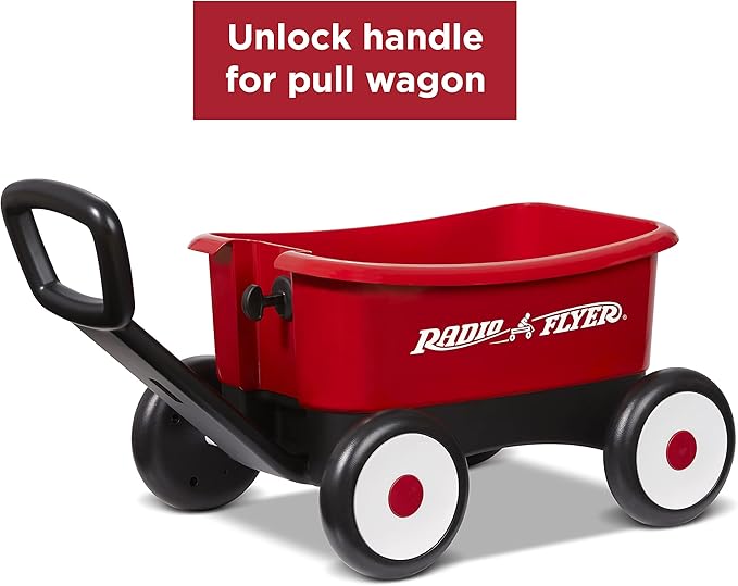 Baby Walker Wagon, Baby Toy Cart, Toddler Toys 1-2, Radio Flyer My 1st Wagon for Kids, with Teddy Bear, for Ages 1-4 Years, Red