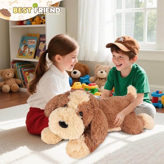 Big Dog Stuffed Animal 30", Jumbo Soft Giant Stuffed Animal Puppy, Giant Plush Toys for Stress Relief & Sleep Aid, Huge Cuddly Golden Retriever Cute Plushies Dog Gifts for Kids Adults