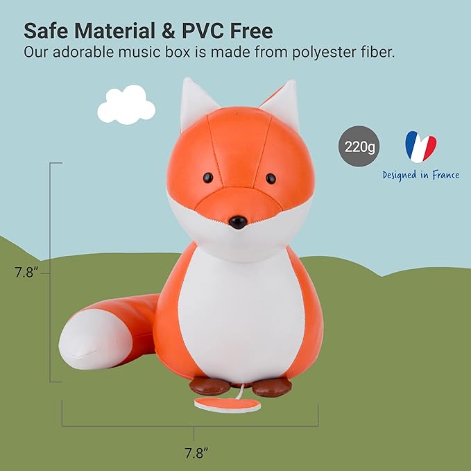 Little Big Friends Musical Baby Toy – Soft Plush Pull-String Cord Classical Toy for Baby & Toddlers | Soothing Stuffed Cuddly Animal Gift | Richard The Fox