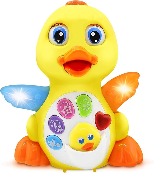 Stone and Clark Dancing Duck w/Lights and Music – Toddler Learning & Crawling Baby Toys – Baby Musical and Light up Toys for 1 Year Old Boy & Girl