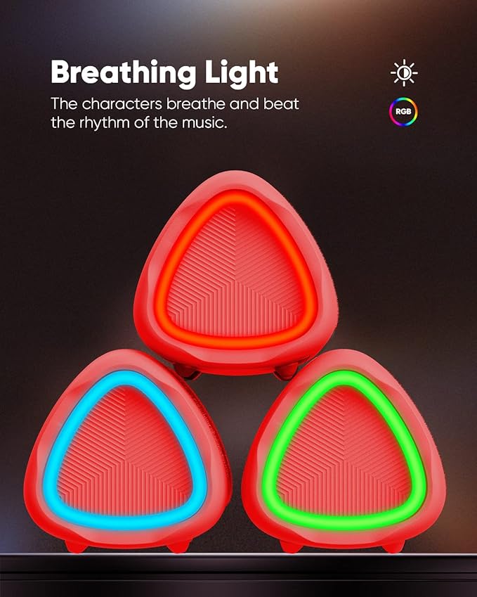 Bluetooth Speaker Gifts for Men: Portable Wireless, IPX5 Waterproof, White Elephant Gifts for Adults, Stocking Stuffers for Teens Boy Girl, Up to 20H Playtime, TWS Pair, for Home/Party/Outdoor (Red)