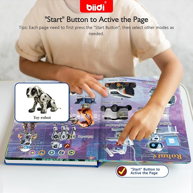 English Talking Book,Interactive Word Sound Book Toddler 3-5,Sensory Autism Toy,Educational Learning Travel Toys for Boys Girls Birthday Gift for 3 4 5 6 Year Old Kids,with 13 Topics,600+ Sounds