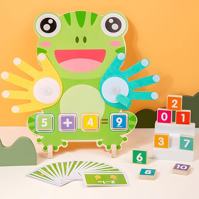 Montessori Toys for Toddlers age 2-4 ,Educational Clock Time Math Manipulatives Number Counting Blocks for Kids ,Preschool Learning Toys 3 4 5 Year Old for Birthday Stocking Stufferas for Boys Girls