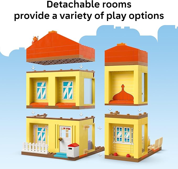LEGO Bluey: Bluey’s Family House Building Toy - Pretend Play Toys & Figures Playset for Boys & Girls, Ages 4+ - with 5 Characters - Gift for Christmas - 11203