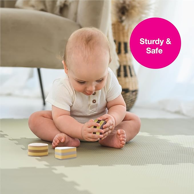Edushape My First Shakers Boho Chic Basic Shapes - Baby Maracas with Soothing Sound - Musical Egg Shakers for Babies - Grasping and Teething Rattle Toys - Enhances Tummy Time, Sensory Development