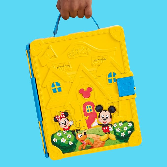 Play-Doh Disney Junior Mickey Mouse Clubhouse, Shape a Story Playset, Storage & Travel, Arts & Crafts Preschool Toys for Kids 2+
