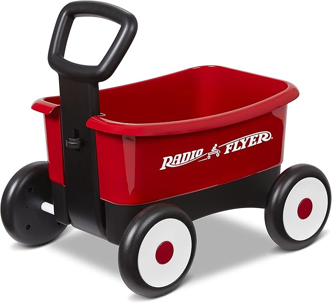 Radio Flyer My First Wagon, Push and Pull Toy Cart for Toddlers 1-4, Provides Walking Balance and Confidence