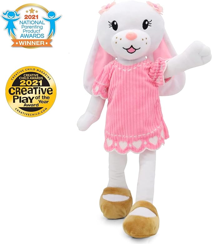 Plushible Soft Baby Doll, 18 Inch Bunny - Plush Rag Doll with 2 Clothing Sets, My First Plush Toy for Girls, Boys & Infants, Soft Baby Stuffed Toy, Adorable Companion for 1 Year Old & Up