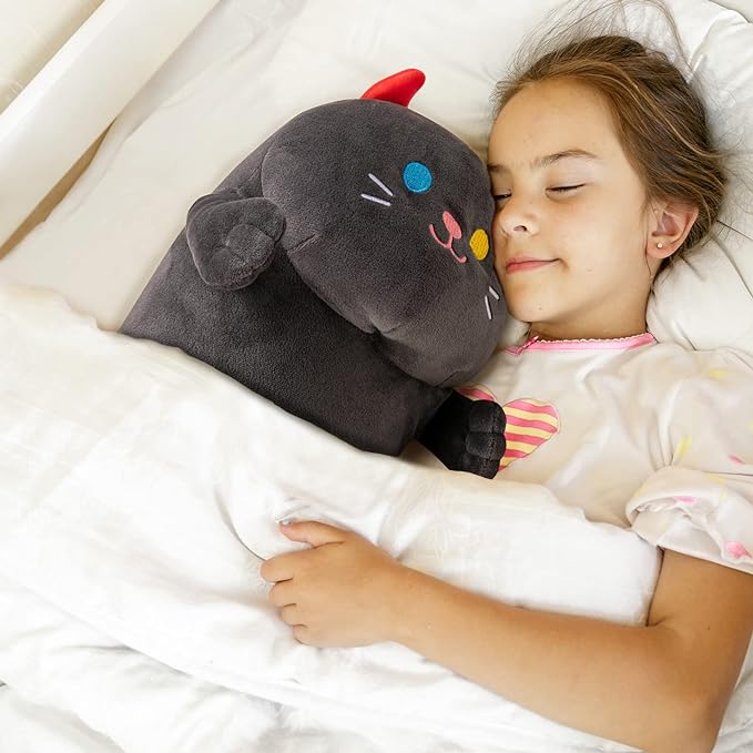 Mewaii Long Cat Plush 5 Sizes, 120% Extra Filling Giant Plushness Kids Body Pillow, Kawaii Cute Black Cat Stuffed Animals Plushies, Big Long Body Pillow Cat Plush Gift for Girls 44”