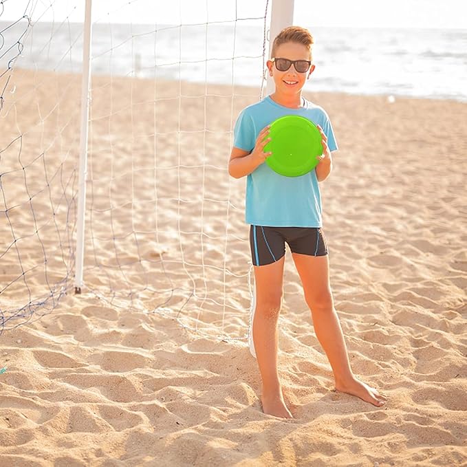 Sand Beach Toys, Jumbo 8" Flying Disc Toys For Kids Adults, Sport Yard Disc Toy For Outdoor Beach Accessories Backyard, Lawn, Park, Flying Ring Gift Set Boys Girls, Holiday Stocking Stuffer(8 PACK)