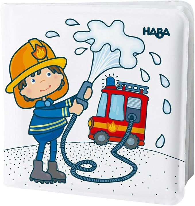 HABA Magic Color Changing Bath Book: Fire Brigade, Bath Toys for Toddlers, Water Toys for Toddlers 1-3 & Water Table Accessories
