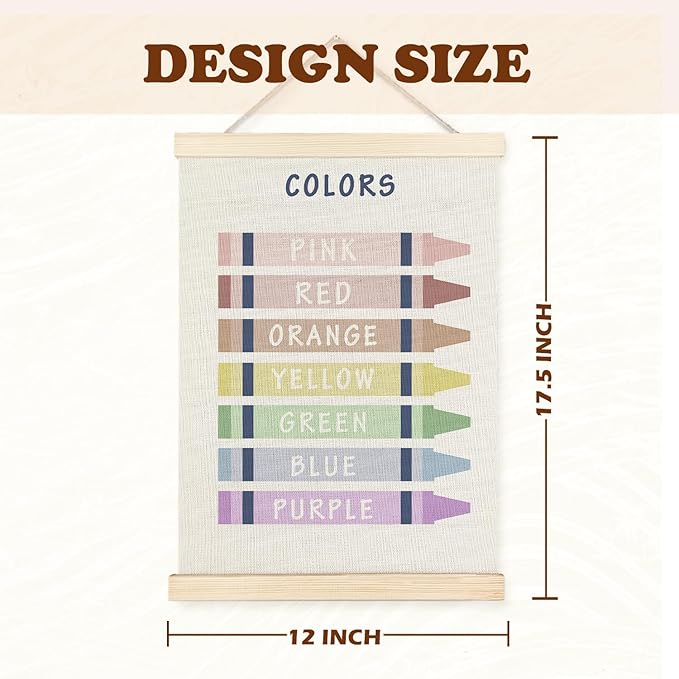 Supwhd Shapes Colors Posters for Classroom Wall, Shapes Colors Learning Poster Hanger Frame Wall Decor for Classroom Nursery Kids Room Playroom Preschool Decor, 12x16 Set of 2（Blue）