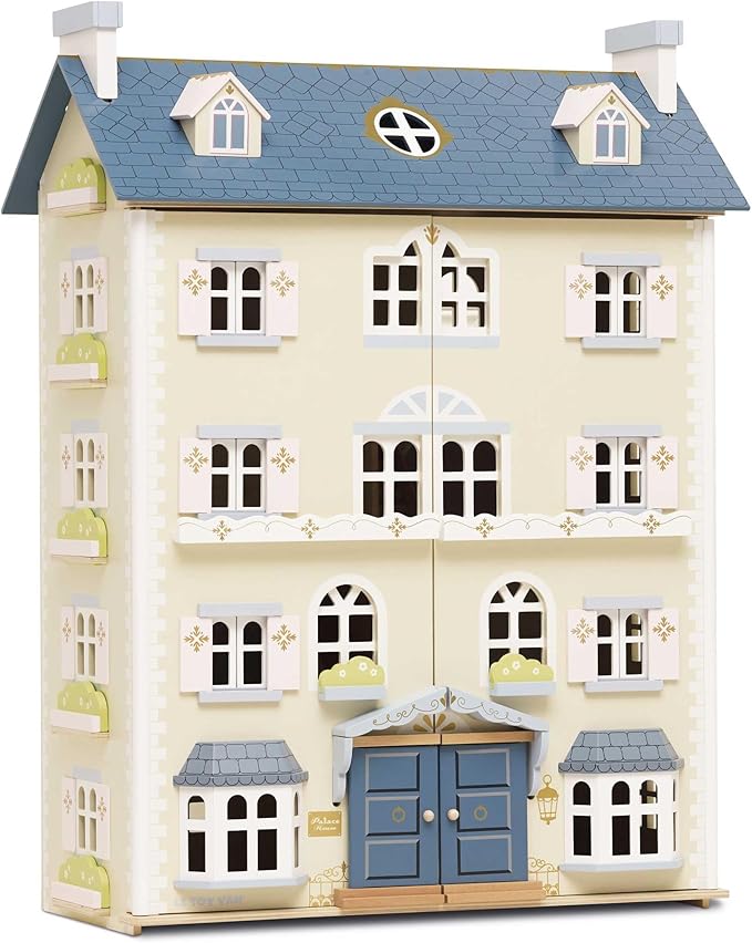 Le Toy Van - Palace House Large Wooden Doll House | Great As a Gift | 5 Storey Wooden Dolls House Play Set - Suitable for Ages 3+