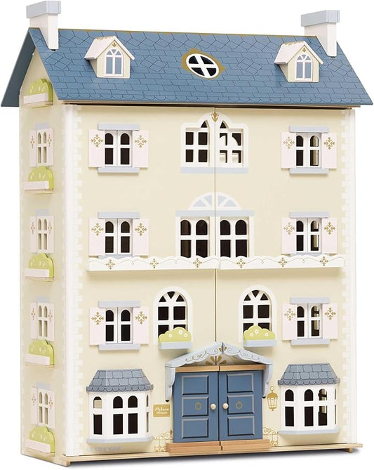 Le Toy Van - Palace House Large Wooden Doll House | Great As a Gift | 5 Storey Wooden Dolls House Play Set - Suitable for Ages 3+