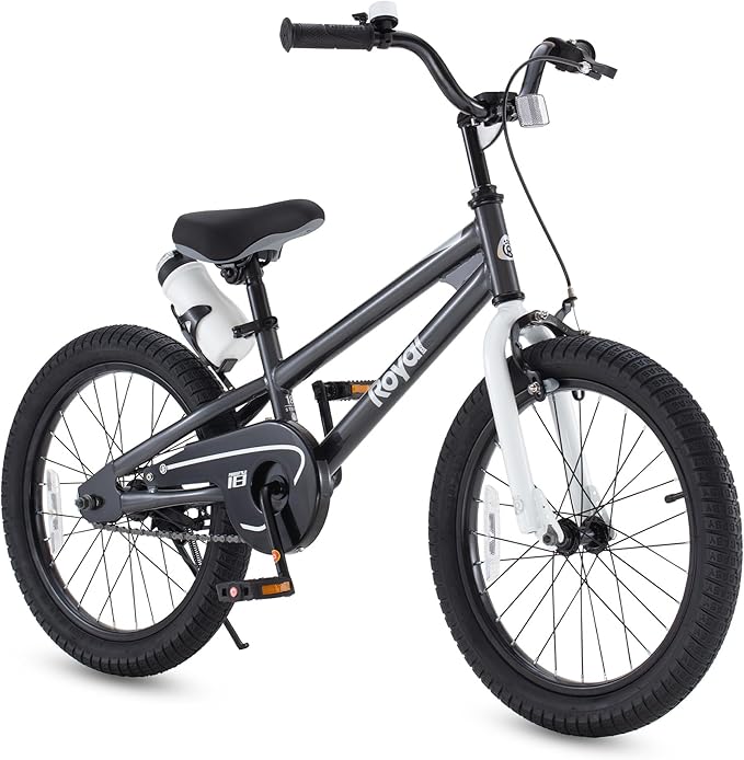 RoyalBaby Kids Bike Freestyle Classic & EZ Balance Pedal Switchable Bicycle, 12 14 16 18 Inch, 3-10 Years Toddler to Big Kids