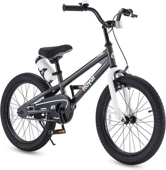 RoyalBaby Kids Bike Freestyle Classic & EZ Balance Pedal Switchable Bicycle, 12 14 16 18 Inch, 3-10 Years Toddler to Big Kids