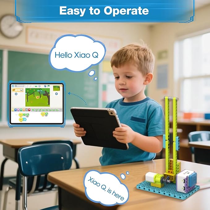 ICQbot 10 in 1 Coding Robot Kit,270+ Piece ScratchJr Learning Educational APP Remote Voice Programming Building Toys for Age 5+ Kids