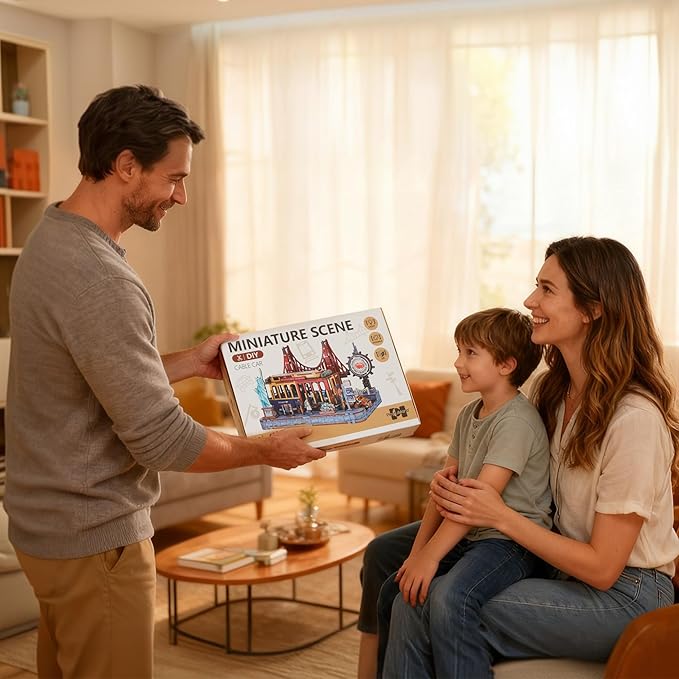 Book Nook Kit - DIY Miniature House Kit for Adults, Dollhouse Booknook Tiny House Bookshelf Decor 3D Wooden Puzzle Street Model, Ideal Gift for Book Lovers, Family, Friends (Dangdang Car)