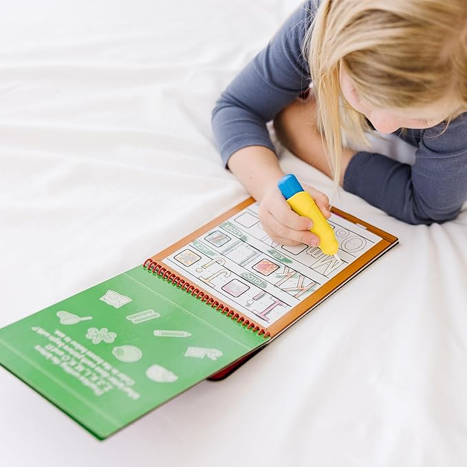 Melissa & Doug On The Go Water Wow! Mess Free Coloring Book, Reusable Water-Reveal Activity Pad, Alphabet, Travel Toys, Party Favors, for Toddlers & Kids Ages 3+ - FSC Certified