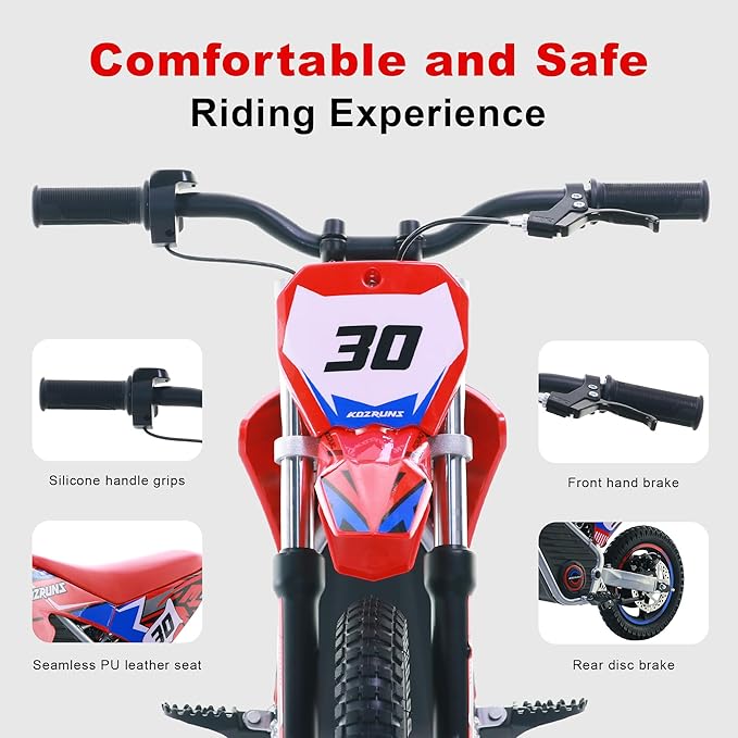 Electric Dirt Bike for Boys Girls Ages 3-8, 250W High Racing Competition Grade Motorcycle, Up to 15.5MPH 3 Speed Settings Balance Bike, 12IN Off-Road Tires & Advanced Shock Absorption, Blue